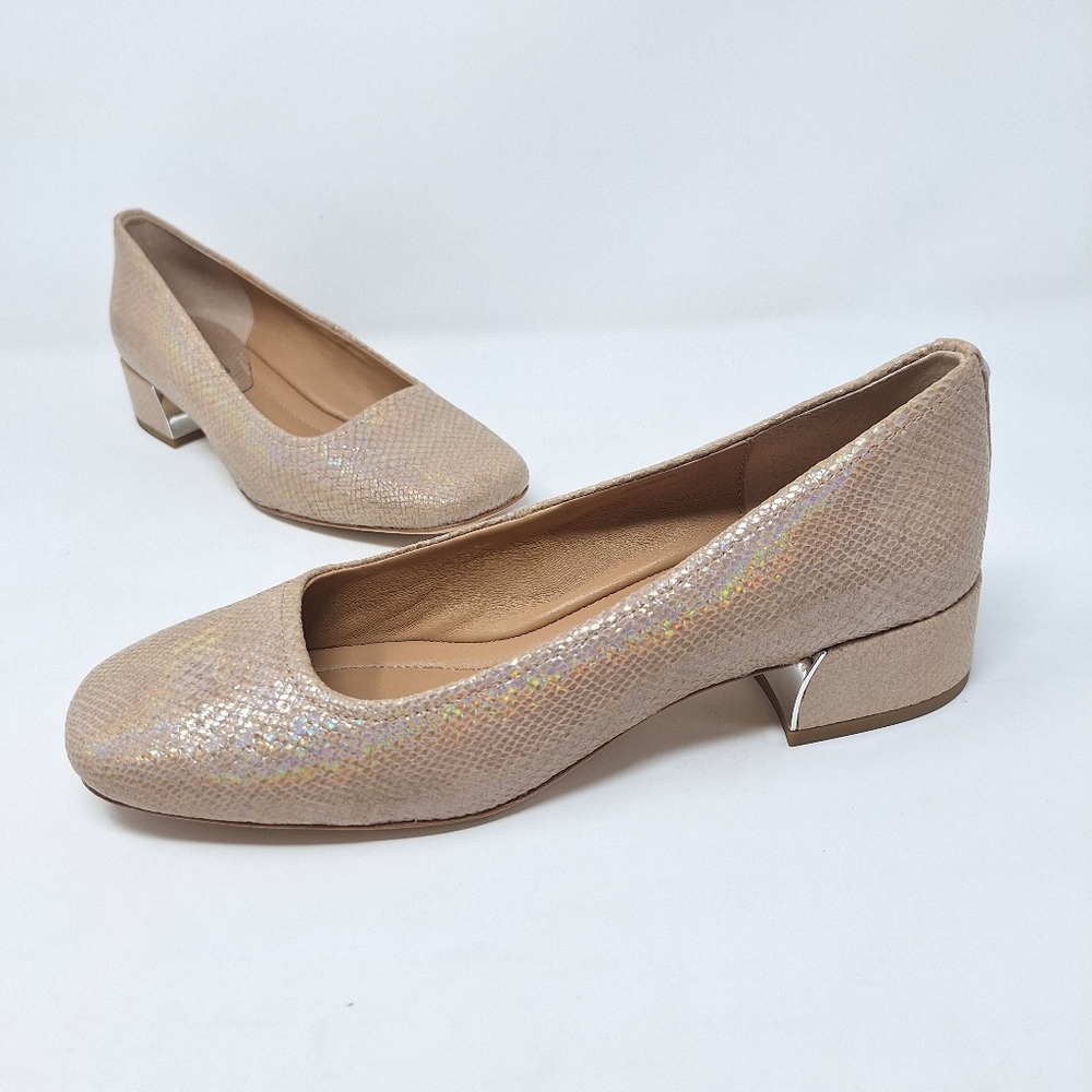 Donald Pliner Drew Iridescent Snake Embossed Leather Pumps